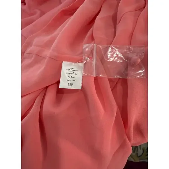TALBOTS Pink Twist Front Halter Dress 16W NWT Pockets Pull On 👗 - Picture 7 of 9